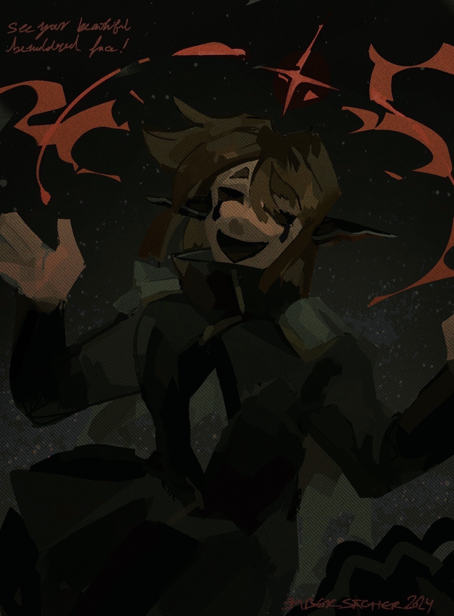 the same drawing as the first, but with lower contrast and a greenish tint.